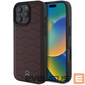 Other Phone Accessory Mercedes-Benz  Mercedes MB Waves Leather Case for iPhone 16 Pro Max - Red 