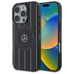 Back panel cover Mercedes-Benz  Mercedes MB Double Layer Crossed Lines MagSafe iPhone 16 Pro Case - Black 