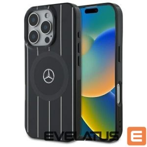 Back panel cover Mercedes-Benz  Mercedes MB Double Layer Crossed Lines MagSafe iPhone 16 Pro Case - Black 