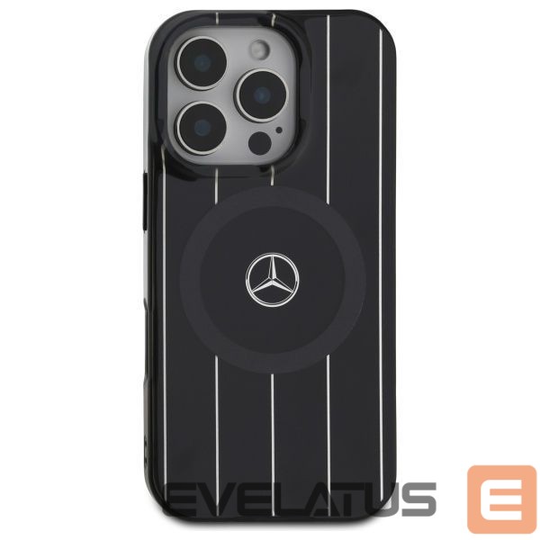 Back panel cover Mercedes-Benz Mercedes MB Double Layer Crossed Lines MagSafe iPhone 16 Pro Case - Black