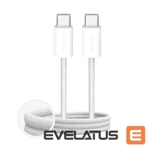 Cable Puro  Puro Fabrik 60W Braided Cable USB-C - USB-C 3m - White 