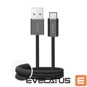 Cable Puro  Puro Fabrik 2.0 10W USB-A - USB-C Braided Cable 1.5m - Black 