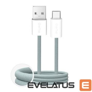 Cable Puro  Puro Fabrik 2.0 10W USB-A - USB-C Braided Cable 1.5m - Green 