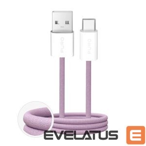 Cable Puro  Puro Fabrik 2.0 10W USB-A - USB-C Braided Cable 1.5m - Pink 
