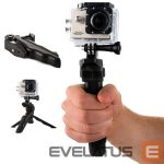 Camera accessory Hurtel  Mount with a mini tripod for GoPro SJCAM action cameras black 
