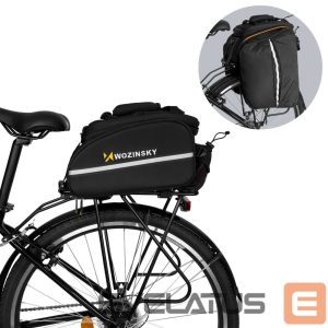 Bicycle accessory Wozinsky  Wozinsky large bike rack bag 35l + rain cover black (WBB19BK) 