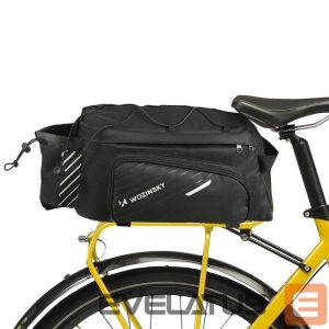 Bicycle accessory Wozinsky  Wozinsky Bike Pannier Rack Bag with Shoulder Strap 9L (Rain Cover Included) Black (WBB22BK) 