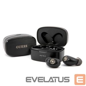 Wired headphones Guess  Guess GUTWSJL4GBK TWS Bluetooth headphones + black/black 4G docking station 