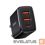 Adapter Baseus  Baseus Compact fast charger 2x USB / USB Type C 30W 3A Power Delivery Quick Charge black (CCXJ-E01) 