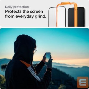 Protective glass Spigen  Spigen ALM Glass FC tempered glass for iPhone 15 - black 2 pcs. 