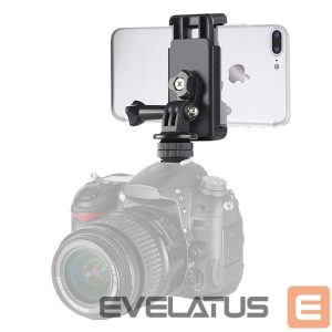 Camera accessory Hurtel  Phone/Sports Camera Holder with Adapter - Black 