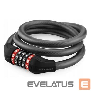 Bicycle accessory Rockbros  Rockbros RKS507-1BK bicycle lock with combination 1.8 m - black 