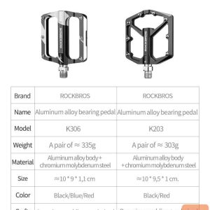 Bicycle accessory Rockbros  Rockbros K203-BK bicycle pedal set - black 