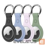 Smart tag accessories Dux Ducis - Dux Ducis 4pcs set Silicone flexible cover keychain loop case for Apple AirTag (Black / Green / Pink / Blue) 