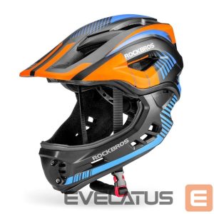 Bicycle accessory Rockbros  Rockbros TT-32SOBL-M children's bicycle helmet with removable chinbar, size M - black and orange 