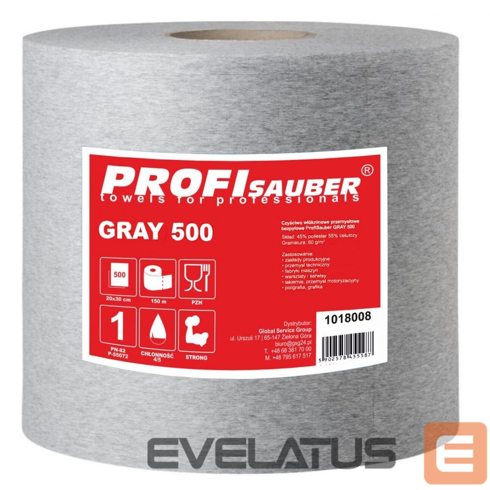 Car accessories Profi Sauber Gray nonwoven industrial cleaning cloth ProfiSauber GRAY 500