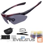 Bicycle accessory Rockbros  Rockbros 10001 polarizing cycling glasses - black and red 