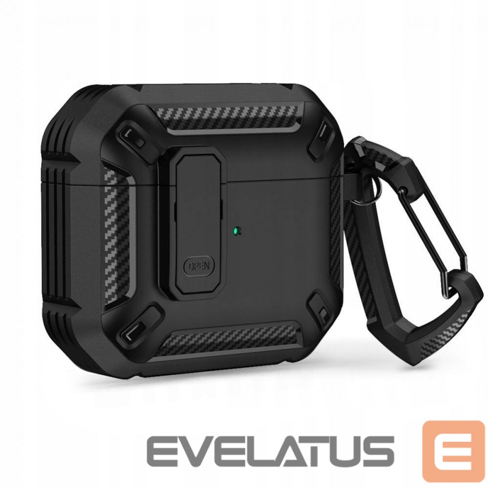 Accessories for smart watches Tech-Protect Tech-Protect X-Carbo Case for AirPods Pro 1 / 2 - Black