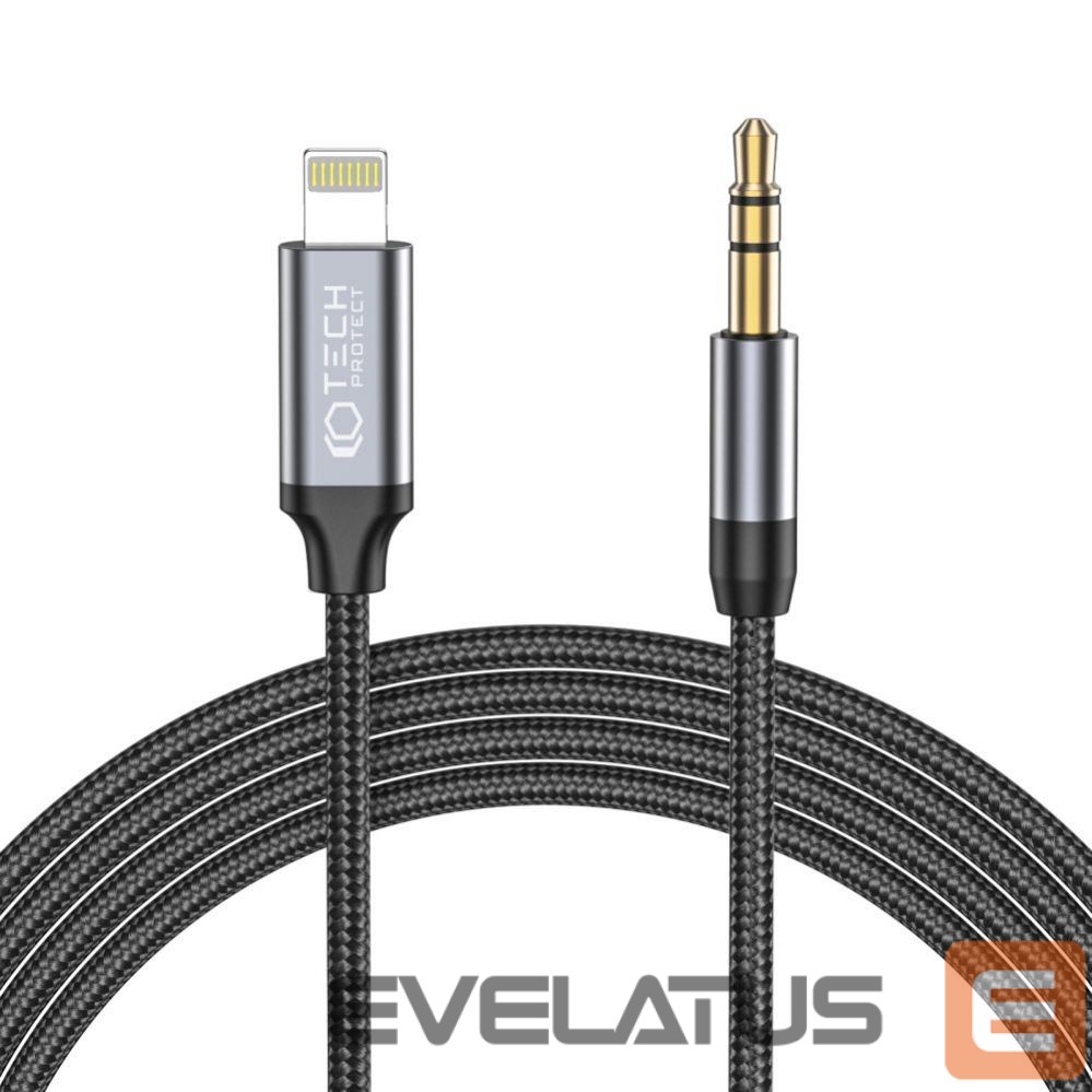 Cable Tech-Protect Lightning (male) || mini jack 3.5 mm (male)
