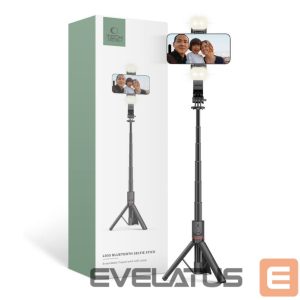 Camera accessory Tech-Protect  Tech-Protect L05S Bluetooth Selfie Stick with Tripod up to 105cm with LED Light - Black 