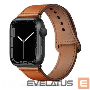 Strap Tech-Protect  Tech-Protect LeatherFit Strap for Apple Watch 4 / 5 / 6 / 7 / 8 / 9 / SE / Ultra 1 / 2 (42/44/45/49 mm) - Brown 