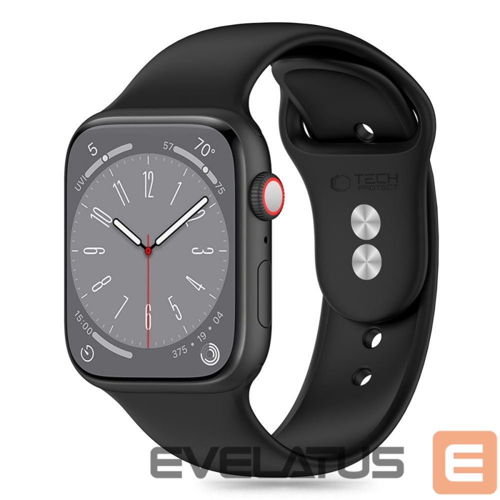 Strap Tech-Protect Tech-Protect Silicone Strap for Apple Watch 4 / 5 / 6 / 7 / 8 / 9 / SE / Ultra 1 / 2 (42 / 44 / 45 / 49 mm) - Black