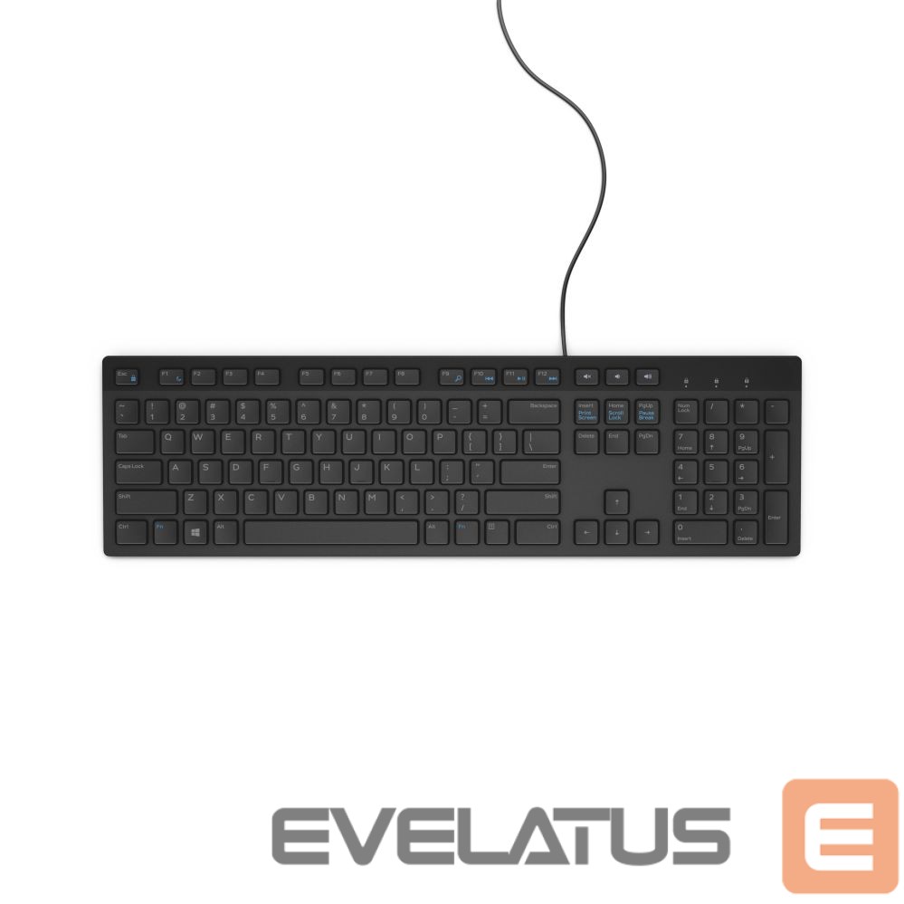Computer keyboard Dell Dell Multimedia Keyboard-KB216 - US International (QWERTY) - Black (RTL BOX)