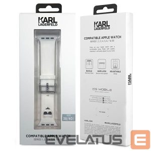 Back panel cover Karl Lagerfeld  Karl Lagerfeld Silicone Choupette Heads Strap for Apple Watch 38/40/41mm - White 