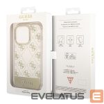 Back panel cover Guess  Guess GUHCP14XHG4MHG iPhone 14 Pro Max 6.7 "gold / gold hardcase 4G Pattern Script 