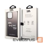 Back panel cover Karl Lagerfeld  Karl Lagerfeld KLHCP14LTGKCK iPhone 14 Pro 6.1 "hardcase black / black Gradient Ikonik Karl & Choupette 