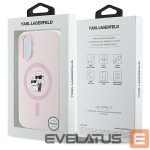 Back panel cover Karl Lagerfeld  Karl Lagerfeld Silicone Karl&Choupette Heads Ring MagSafe Case for iPhone 16 Plus - Pink 
