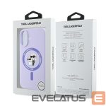 Back panel cover Karl Lagerfeld  Karl Lagerfeld Silicone Karl&Choupette Heads Ring MagSafe Case for iPhone 16 Plus - Purple 