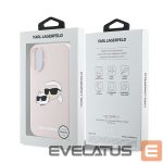 Back panel cover Karl Lagerfeld  Karl Lagerfeld Silicone Case Heads Print MagSafe for iPhone 16 Plus - Pink 