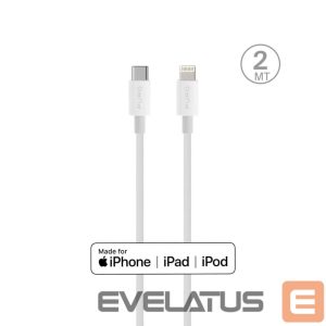 Cable Puro Elektrik  Puro Plain Cable for Apple with MFI USB-C - Lightning 2.0 2.4A 2m - White 