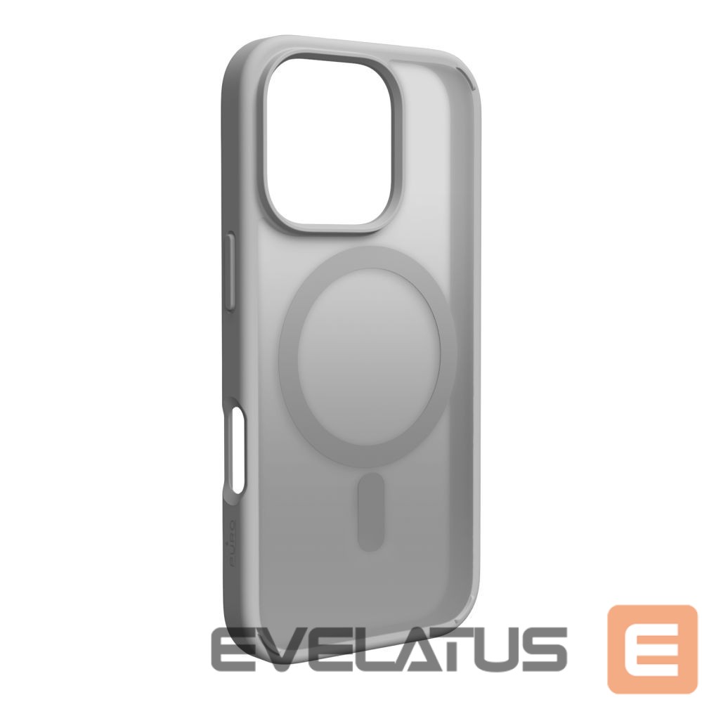 Back panel cover Puro Puro Gradient MagSafe Silicone Case for iPhone 16 Pro Max - Silver