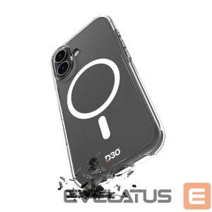 Back panel cover Puro  Puro Impact Clear D3O MagSafe Silicone Case for iPhone 16 - Transparent 