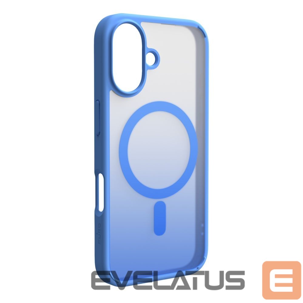 Back panel cover Puro Puro Gradient MagSafe Silicone Case for iPhone 16 - Blue