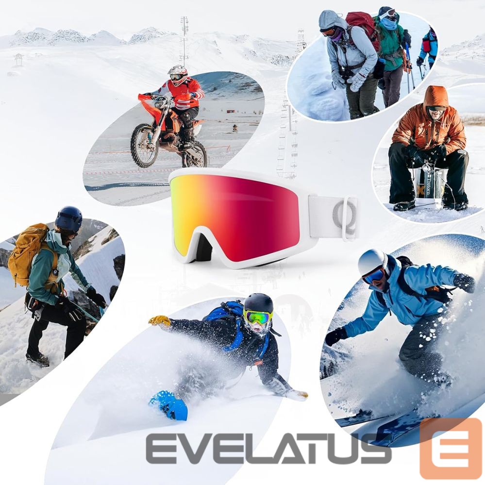 The others Qunature Qunature White Ski Goggles for Adults - White