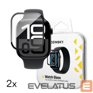 Strap Wozinsky  Wozinsky Full Glue Tempered Glass with Black Frame for Apple Watch 42mm (2 pcs.) 