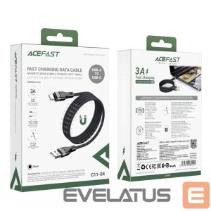 Cable Acefast  Acefast C11-04 USB-A - USB-C 3A Cable 1.2m Magnetic Braid - Black 