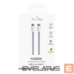 Cable Puro Elektrik  Puro Fabrik 60W USB-C - USB-C Cable 1.5m - Blue 