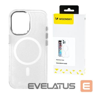 Back panel cover Wozinsky  Wozinsky Glitter Case with Mag Safe for Samsung Galaxy S25 Ultra - Clear with Glitter 
