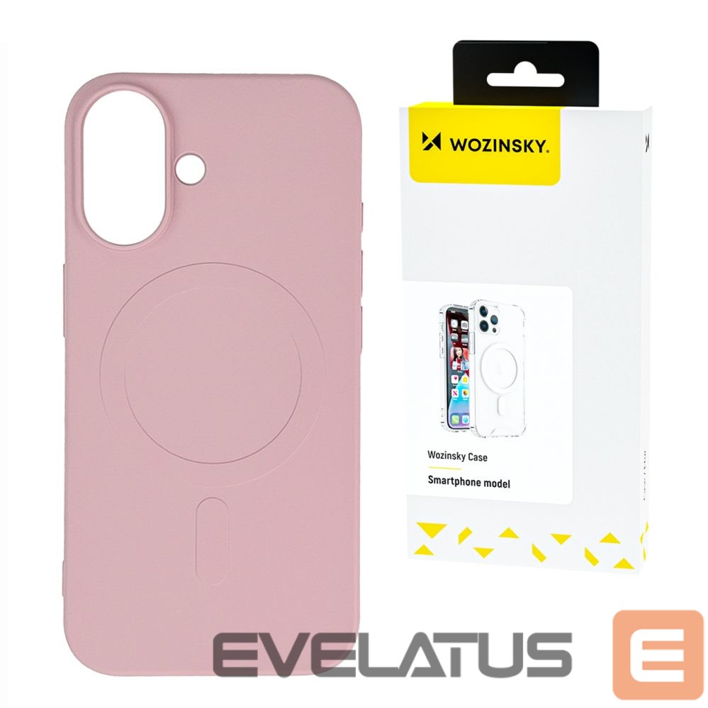 Back panel cover Wozinsky Wozinsky Silicone Case Magsafe Magnetic Case for Samsung Galaxy S25+ - Pink
