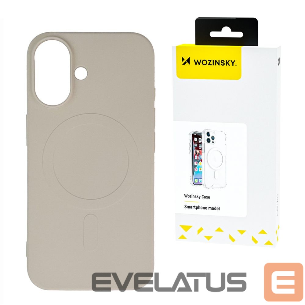 Back panel cover Wozinsky Wozinsky Silicone Case Magsafe Magnetic Case for Samsung Galaxy S25 - Beige