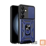 Back panel cover Hurtel  Hybrid Armor Camshield with Stand and Camera Cover for Samsung Galaxy A56 - Blue 