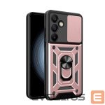Back panel cover Hurtel  Hybrid Armor Camshield with Stand and Camera Cover for Samsung Galaxy A56 - Pink 