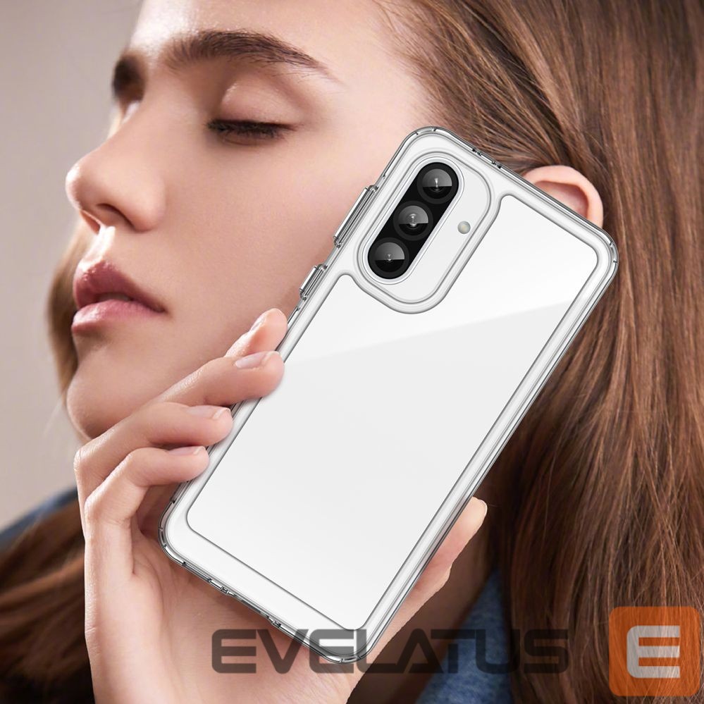 Back panel cover Hurtel Outer Space Case for Samsung Galaxy A26 Cover with Flexible Frame - Transparent