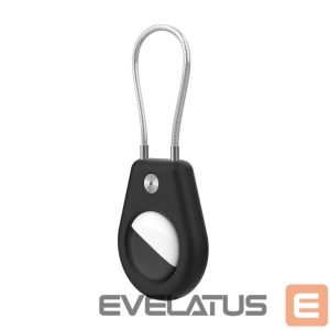 Back panel cover Hurtel  Apple AirTag Case with Steel Cable - Black 