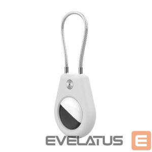 Back panel cover Hurtel  Apple AirTag Case with Steel Cable - White 