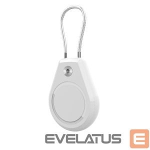 Back panel cover Hurtel  Apple AirTag Case Waterproof with Steel Cable - White 